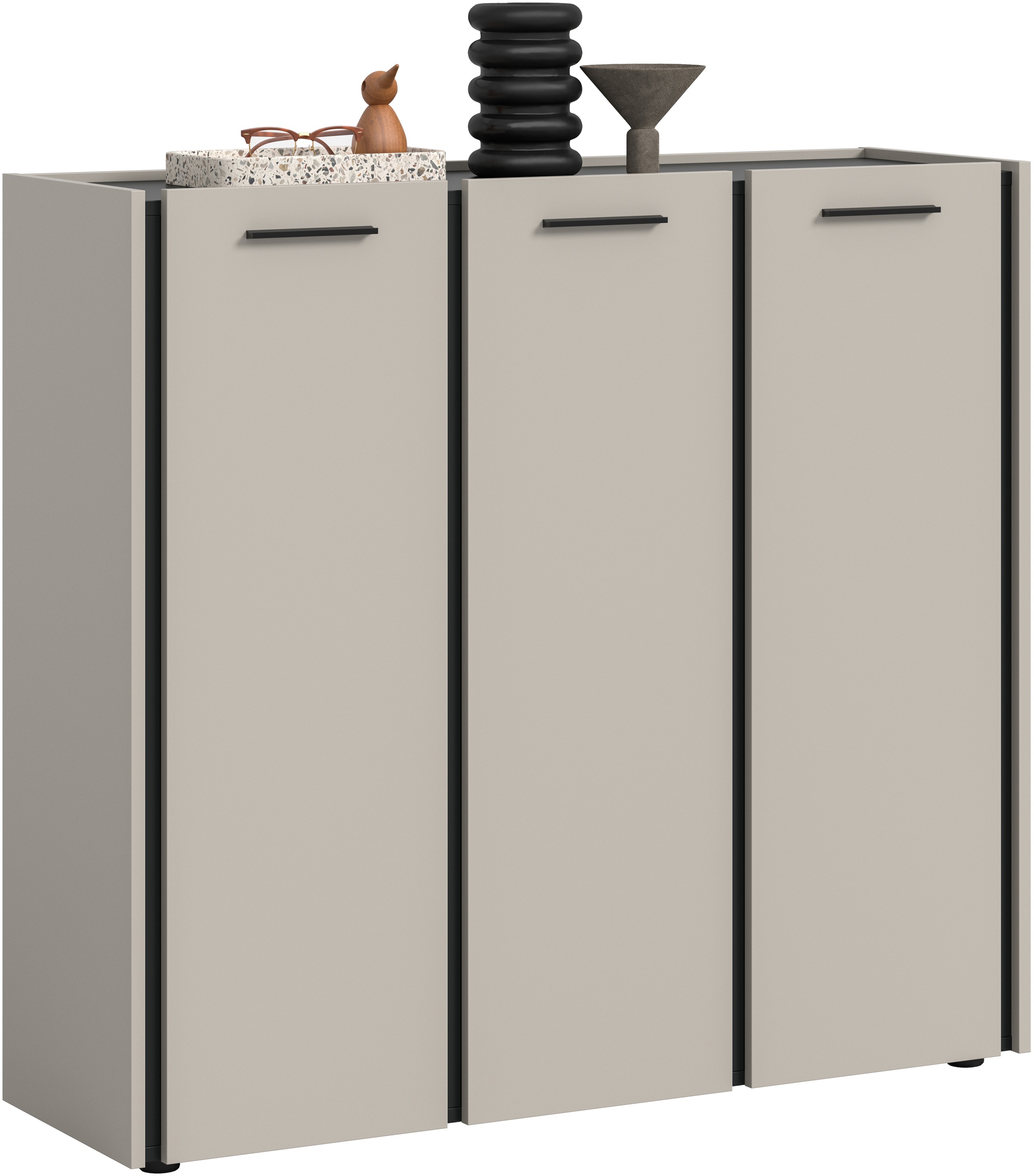 Home affaire Schuhkommode 'RAK, Breite 113 cm, viel Stauraum, 2 Türen, 18 Fächer, 15 Fachböden' bietet Platz für ca. 54 Schuhe, Kommode, Schuhschrank, Garderobenschrank, Schrank, Flurschrank