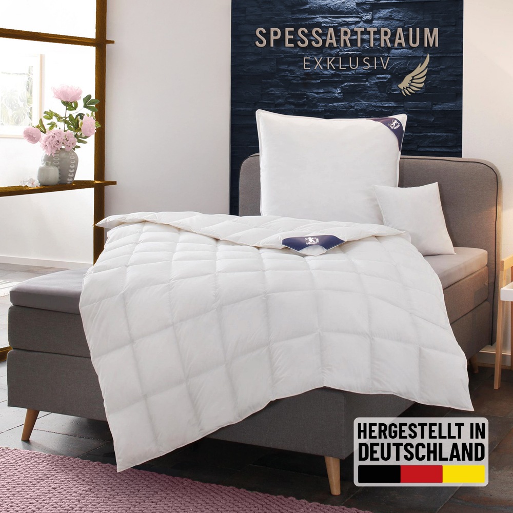 SPESSARTTRAUM Daunenbettdecke »Exklusiv, Bettdecken für Sommer und Winter, Decke« warm Füllung 100DaunenKlasse1Downpasszertifiziert 1 Stk. tlg. 5 Wärmeklassen & 8 Größen, Bestseller