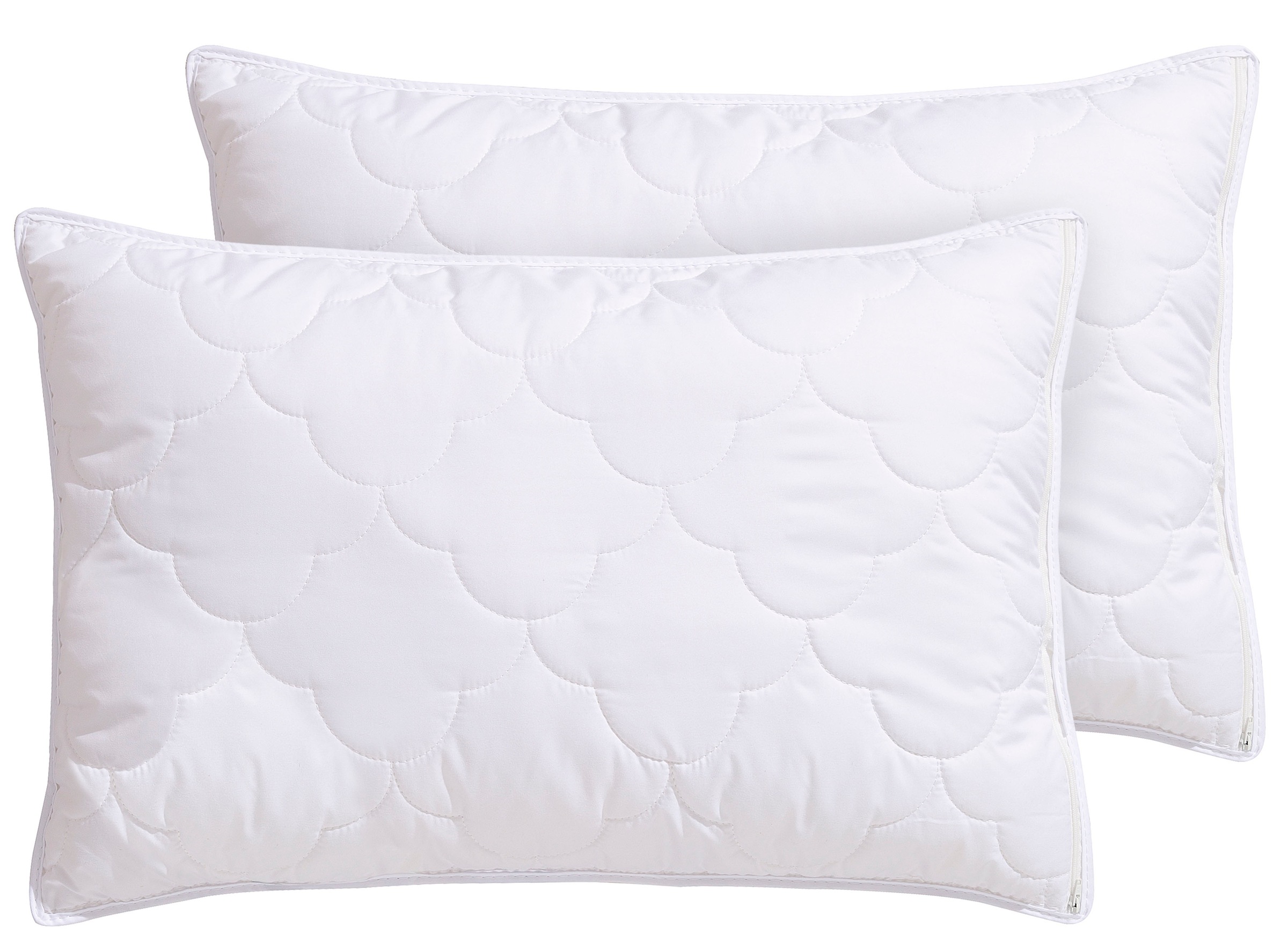 my home Microfaserkissen »Mondschein, Kopfkissen 1-tlg. oder 2-tlg. 40x80 oder 80x80 cm« Füllung: Faserbaellchen Spar-Set, 2-tlg., 2 Stk. tlg. Kissen, allergiker geeignet (für Hausstauballergiker)