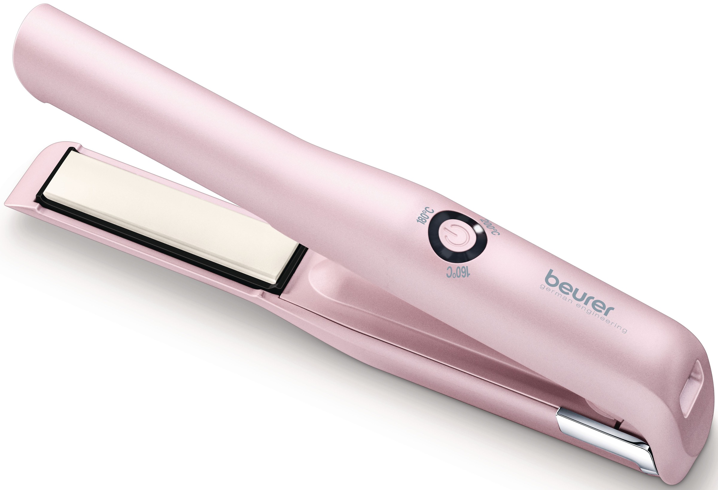 BEURER Glätteisen »HS 20 Akku-Glätteisen to go, kabellose Anwendung für 30 Minuten« Keramik-Turmalin-Beschichtung 3 Temperaturstufen (160, 180, 200°C), inkl. Schutzkappe und USB-Kabel