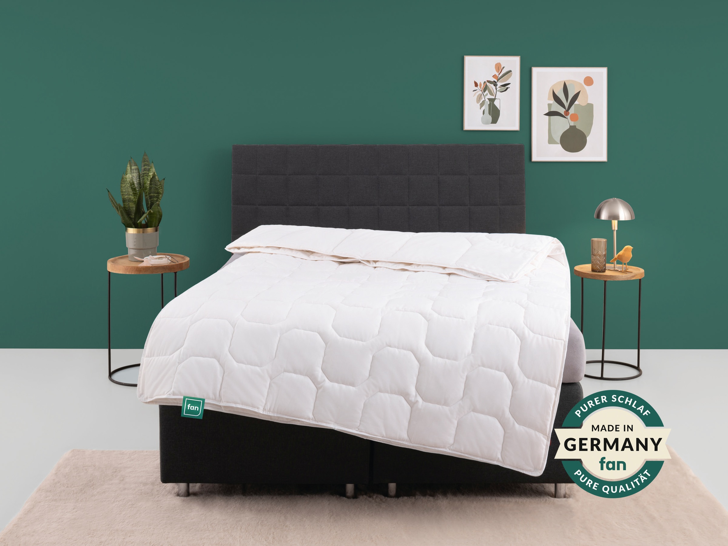 fan Baumwollbettdecke »Kansas, Bettdecken für Sommer und Winter, Decke« 4-Jahreszeiten Füllung 100% Baumwolle 1 Stk. tlg. Bettdecke 135x200 cm, 155x220 cm und weiteren Größen, Made in Germany