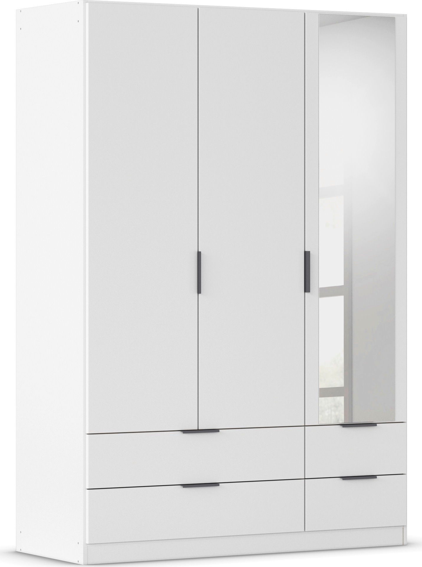 rauch Kleiderschrank »Drehtürenschrank Schrank Garderobe Ankleide Schlafzimmer LAGOA« in 3 verschiedenen Ausstattungen BASIC/CLASSIC/PREMIUM, geräumige Schubladen, 3 Breiten, optional mit Aufsatz MADE IN GERMANY