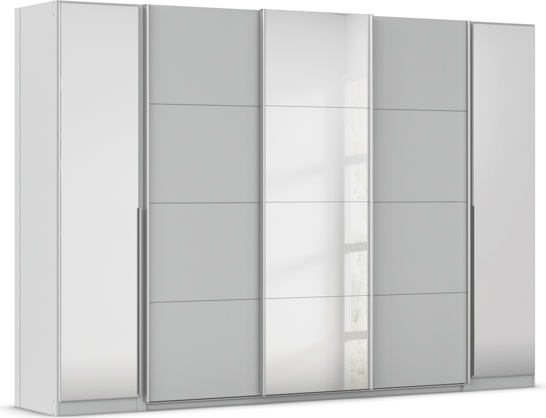 rauch Schwebetürenschrank »Dreh-/Schwebetürenschrank Kleiderschrank Familie, OTTOs Choice, Agordo« (B/H/T ca. 301x210X62cm, viele Farben & auch mit Spiegeln erhältlich), Stauraumwunder TOPSELLER, verschiedene Grifffarben Made in GERMANY