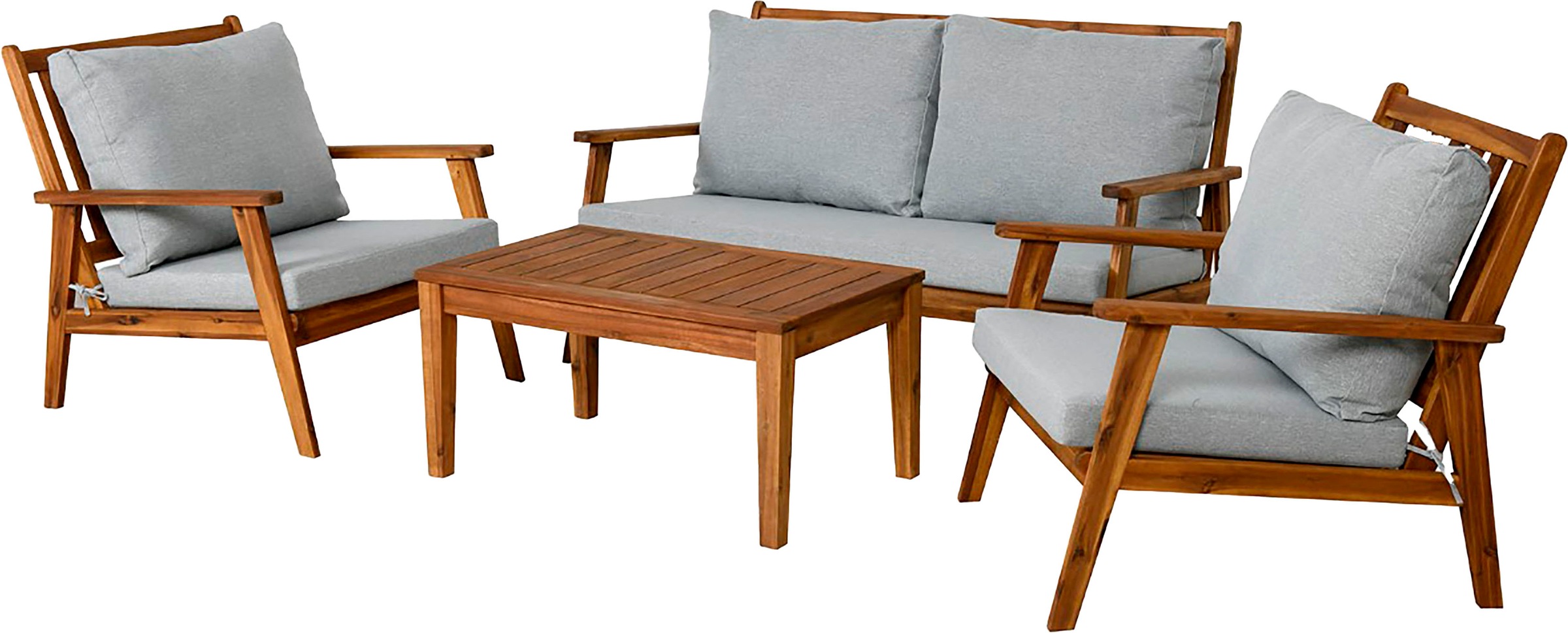 byLIVING Gartenlounge-Set »LA PALMA« Set, Lounge -Set, Gartenmöbel-Set, FSC®-zertifiziertes Massivholz, 11 Stk. tlg. aus massivem Akazienholz mit gemütlichen Sitz- und Rückenkissen