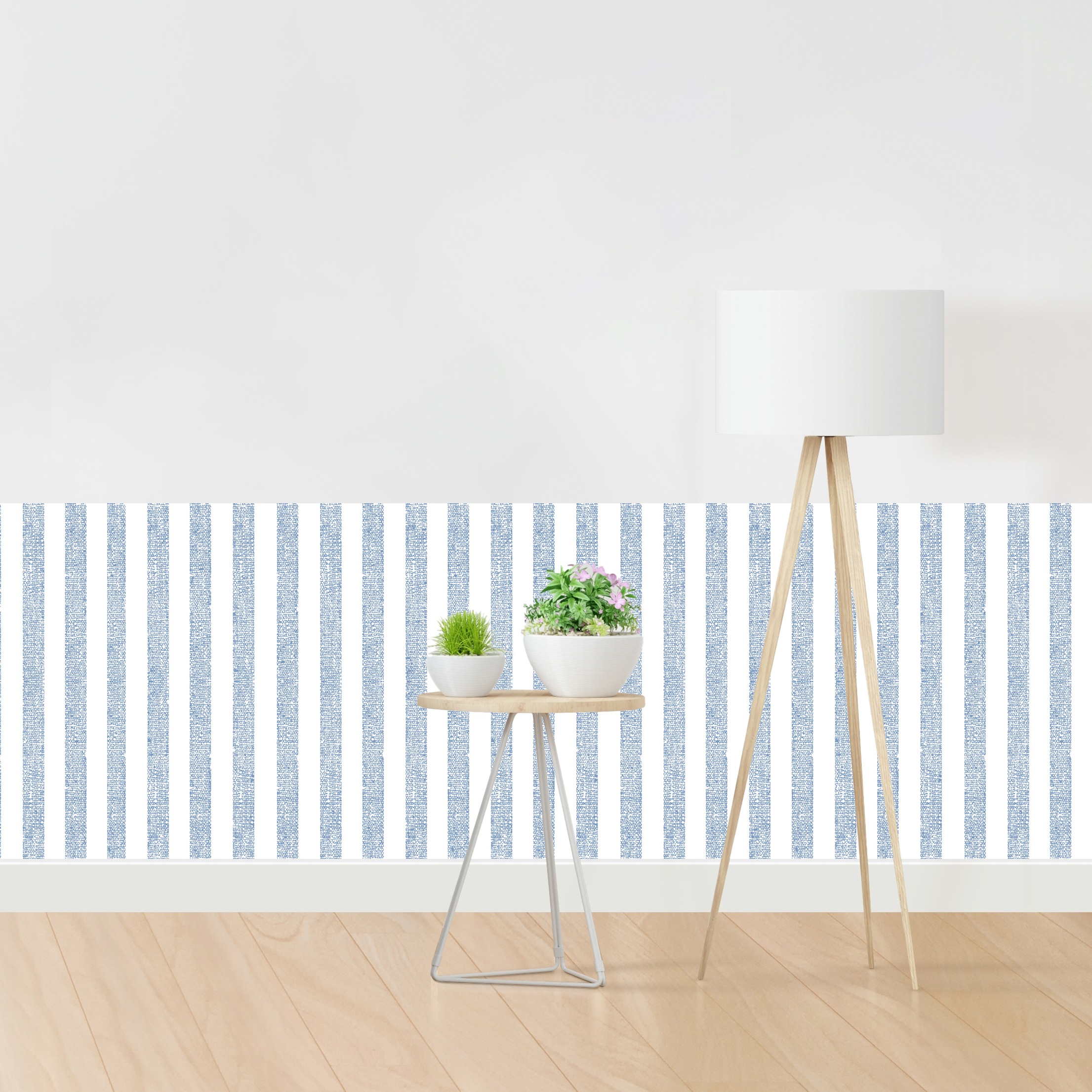 queence Bordüre »Wandbordüre Hellblau 250x90cm« Nadelstreifen Streifen bedruckt gestreift mehrfarbig natürlich seidenmatt glatt Wandpaneele, selbstklebend, Tapete, Sticker, gestreifte Wandtattoos