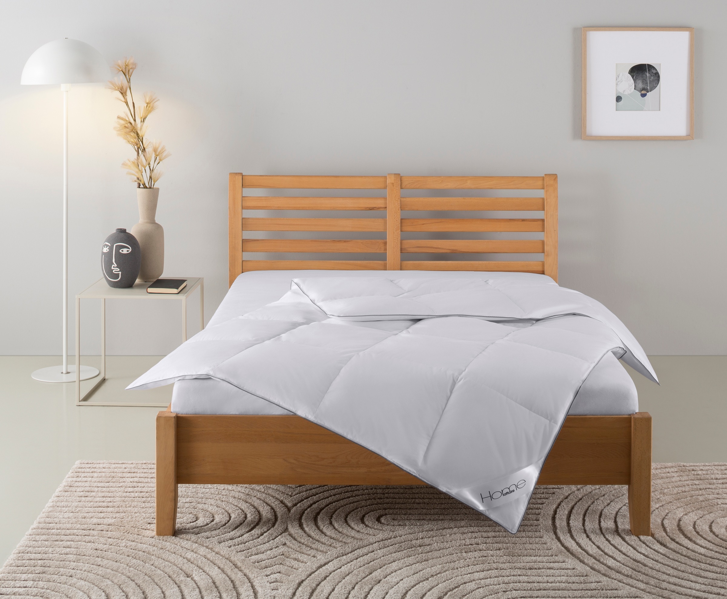 Home affaire Daunenbettdecke »Moulle, Bettdecke 135x200 cm und 155x220 cm« normal Füllung 90% Daunen & 10% Federn 1 Stk. tlg. Bettdecken, Sommer oder Winter, Decke, Made in Germany, atmungsaktiv