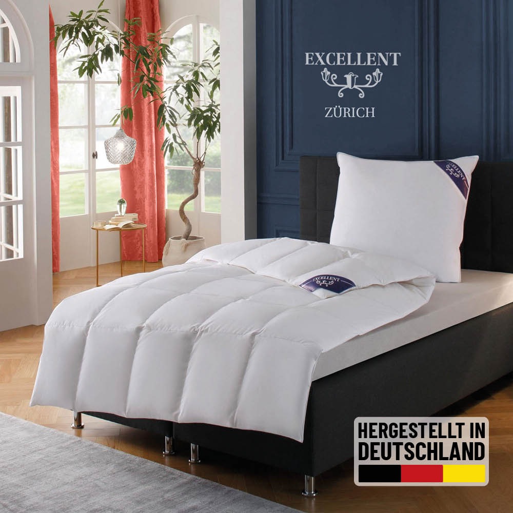 Excellent Daunenbettdecke »Zürich, Bettdecken für Sommer und Winter, Decke« normal Füllung 100Daunen 1 Stk. tlg. Bettdecke 135x200 cm, 155x220cm und weitere Größen, Made in Germany