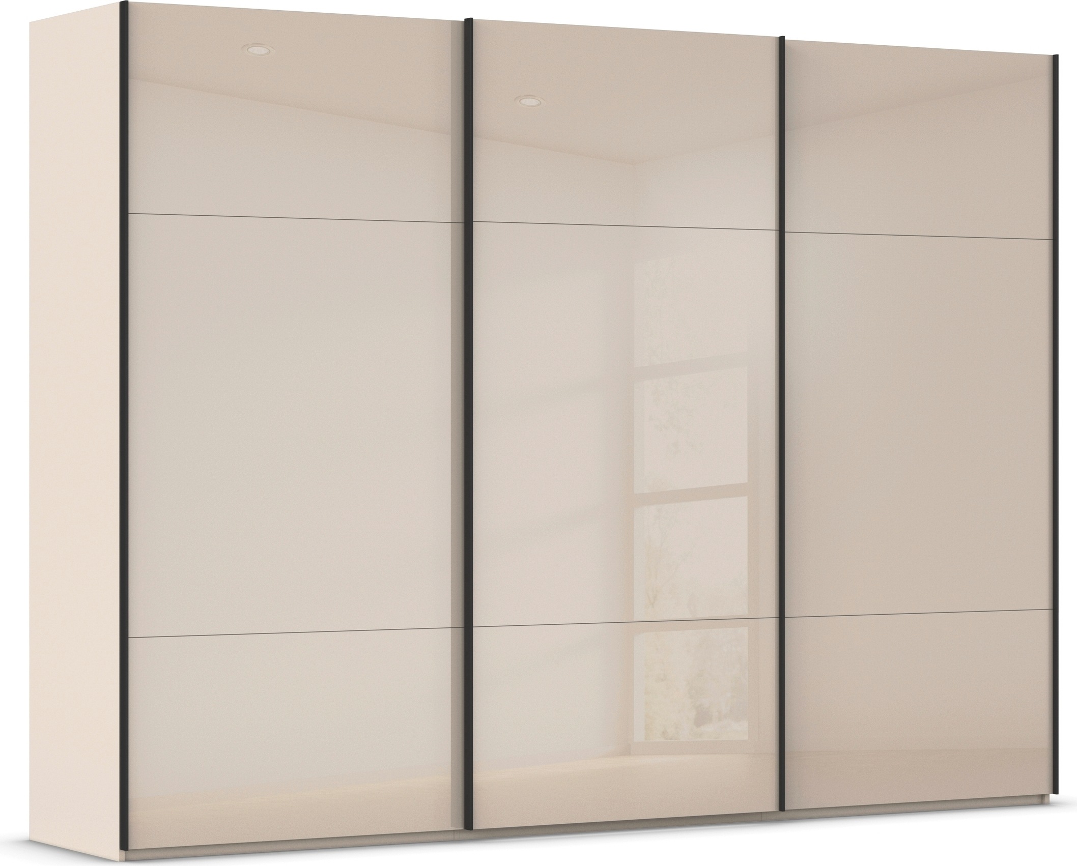 rauch Schwebetürenschrank »Kleiderschrank Schrank Garderobe Schlafzimmerschrank CONTIDO« in 3 verschiedenen Ausstattungen BASIC/CLASSIC/PREMIUM, aus hochwertigem Material in 6 Breiten 2 Griff-Farben MADE IN GERMANY