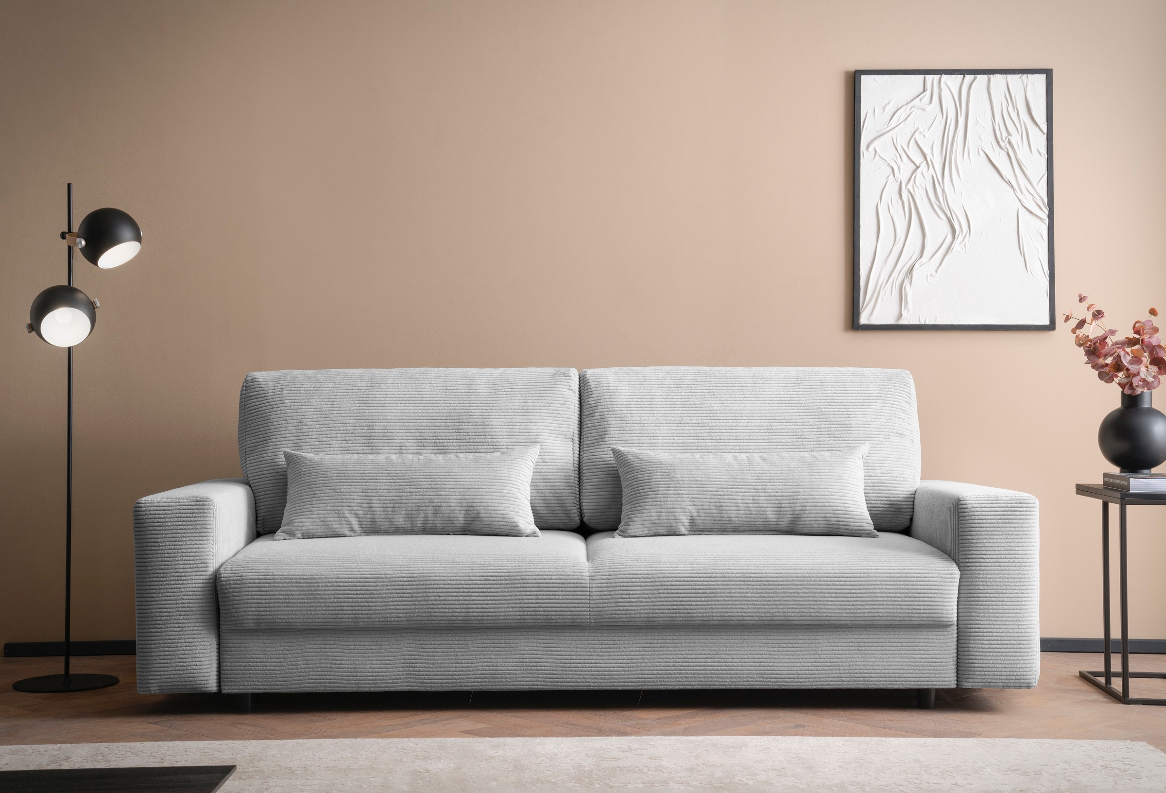 LeGer Home by Lena Gercke Schlafsofa »Imoga, Polster mit Schlaffunktion, 3-Sitzer Sofa, Couch mit Bettkasten« in modernen Farben und Stoffen, Bettfunktion, Liegefläche: 200x150 cm