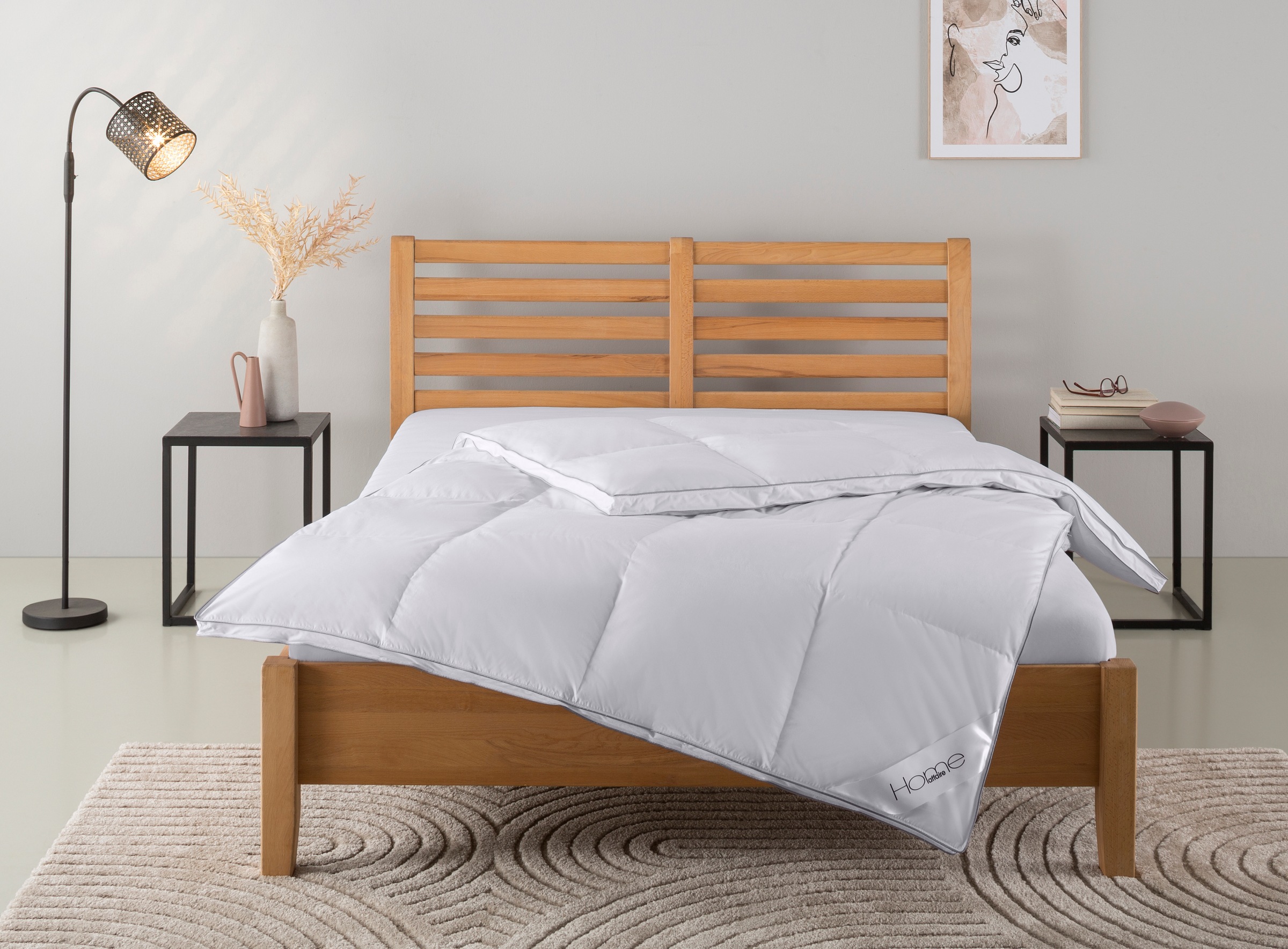 Home affaire Daunenbettdecke »Moulle, Bettdecke 135x200 cm und 155x220 cm« warm Füllung 90% Daunen & 10% Federn 1 Stk. tlg. Bettdecken, Sommer oder Winter, Decke, Made in Germany, atmungsaktiv