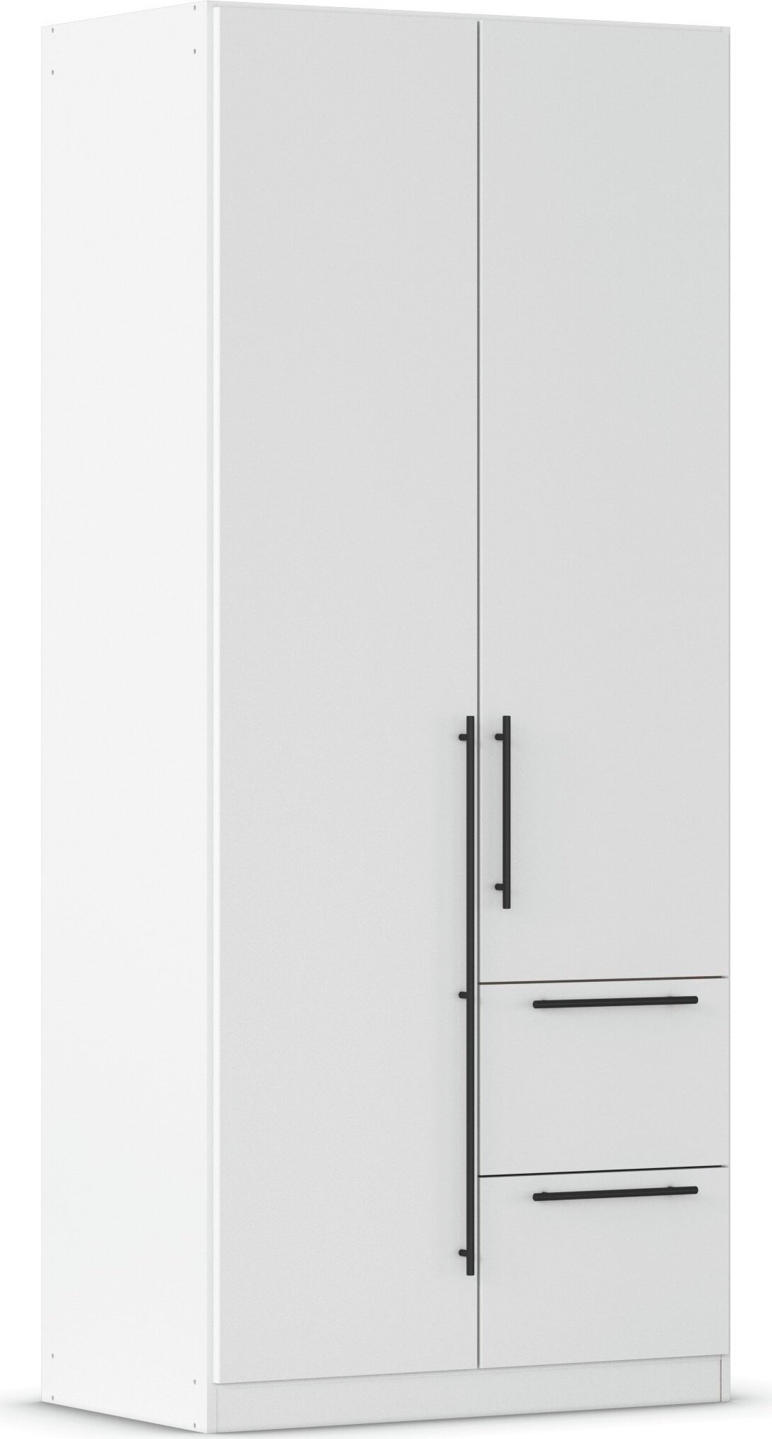 rauch Kleiderschrank »Drehtürenschrank Schrank Garderobe Wäscheschrank Schlafzimmer AVOLA« in 3 verschiedenen Ausstattungen BASIC/CLASSIC/PREMIUM, mit hochwertigen Stangengriffen aus Metall in Schwarz MADE IN GERMANY