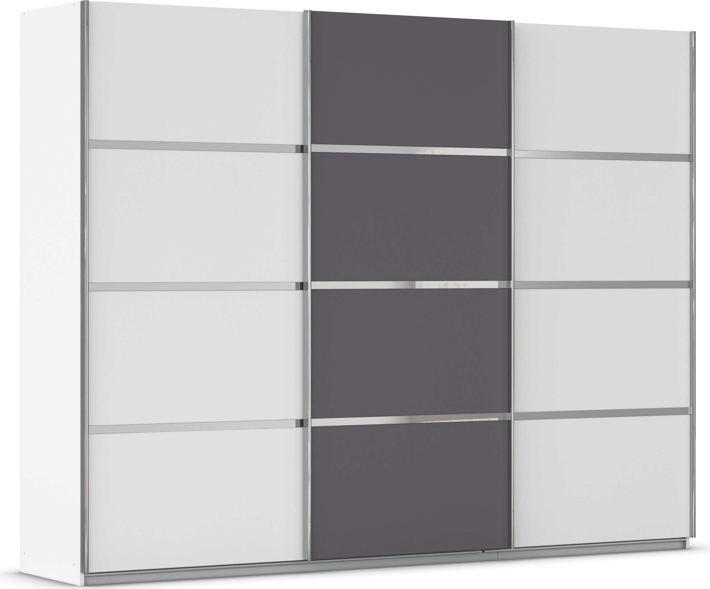 rauch Kleiderschrank »Schwebetürenschrank OTTO´s Choice Garderobe Schrank TOP ANGEBOT Avola« in 3 verschiedenen Ausstattungen BASIC/CLASSIC/PREMIUM, mit eleganten Zierleisten in Chrom, Schwarz oder Weiß MADE IN GERMANY