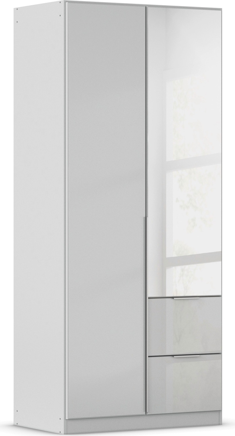 rauch Drehtürenschrank »Kleiderschrank Kleiderschränke Schrank Garderobe AGORDO mit Glasfront« in zwei Griff-Farben, Breiten 91-360 cm, mit Außenschubkästen, in 7 Breiten und 2 Höhen MADE IN GERMANY