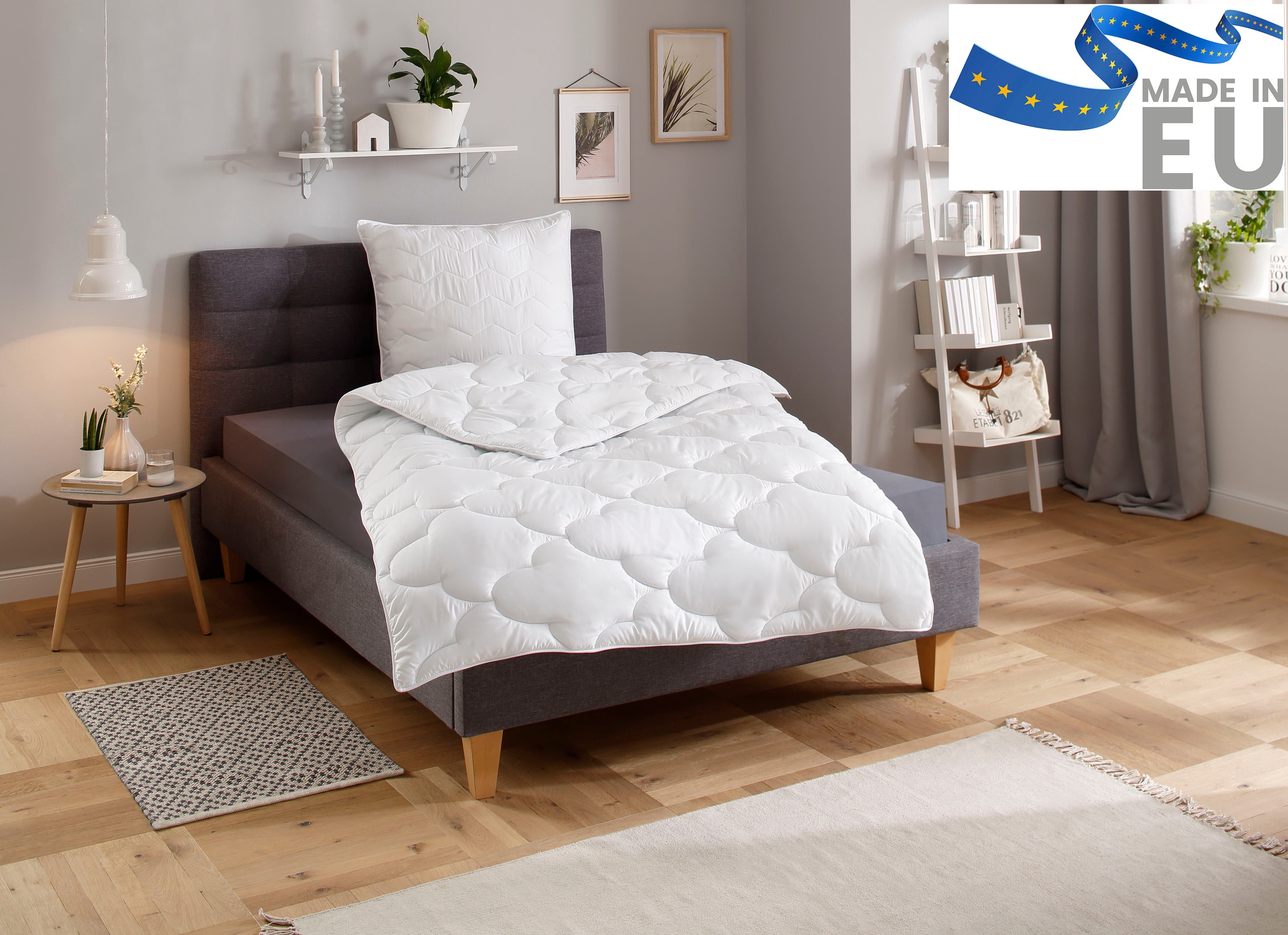 my home Microfaserbettdecke »Mondschein, Bettdecke 135x200 cm, 155x220 cm, 200x200 cm« normal Füllung Polyester 1 Stk. tlg. Bettdecken, Sommer, Winter; allergiker geeignet (Hausstauballergiker)