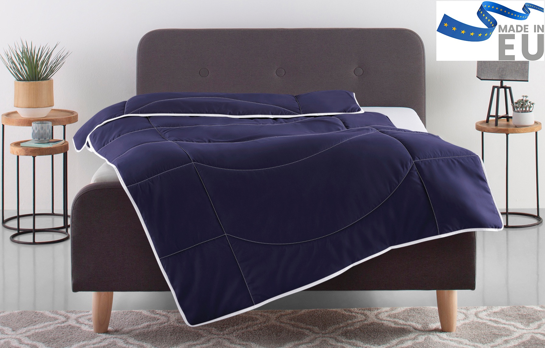 my home Microfaserbettdecke »Microlux, Bettdecke 135x200 cm, und Übergrößen bis 240x220cm« warm Füllung Feuchtigkeitsregulierende 3D Klimafaser (Polyester) 1 Stk. tlg. Bettdecken in 4 Farben, Sommer, Winter, 4 Jahreszeiten, Decke