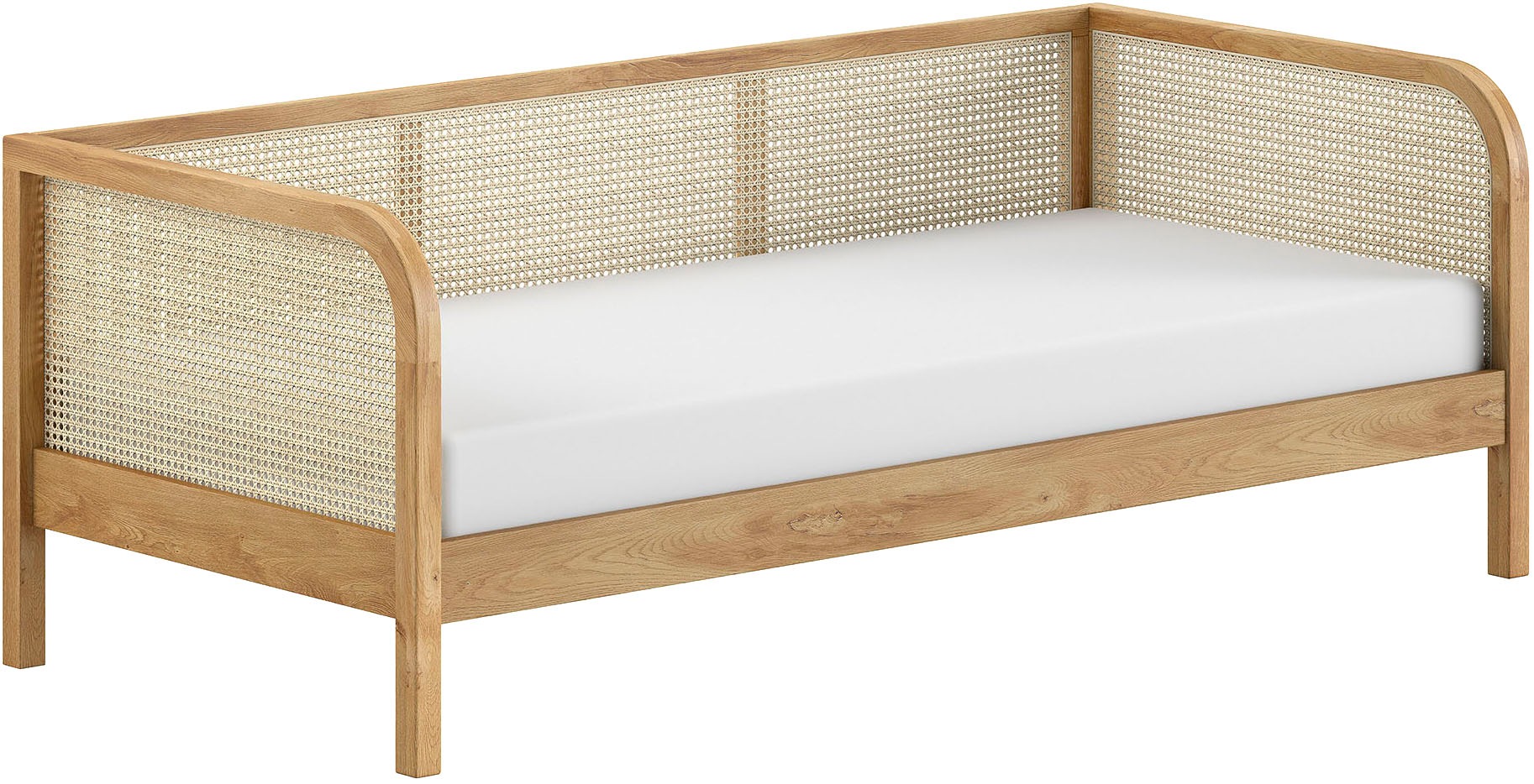 Home affaire Bett »Olive, mit Eiche massiven Bettpfosten,...