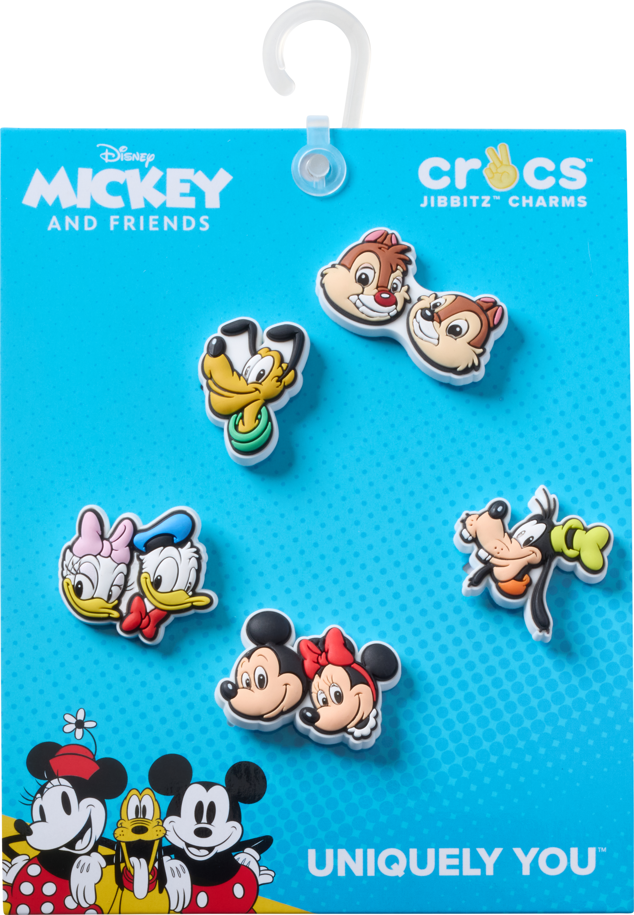 Crocs Schuhanstecker 'Jibbitz™ Mickey and Friends' Set, Kein Spielzeug. Nicht für Kinder unter 3 Jahren geeignet, 5 Mickey Mouse Motive zum Anstecken, Charm, Anstecker für Crocs Schuhe