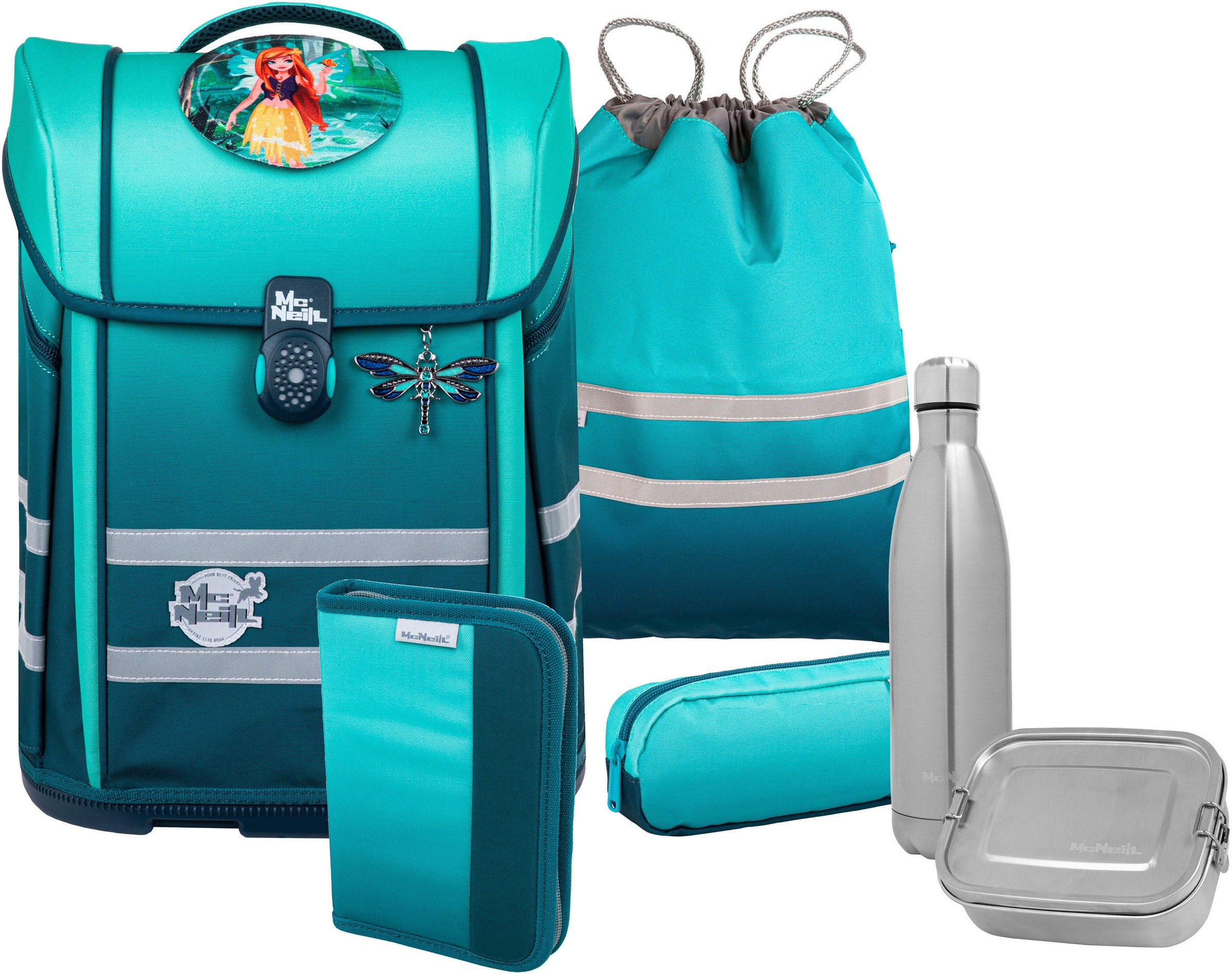 McNeill Schulranzen »Perfecto, Gradient Blue Lagoon«...