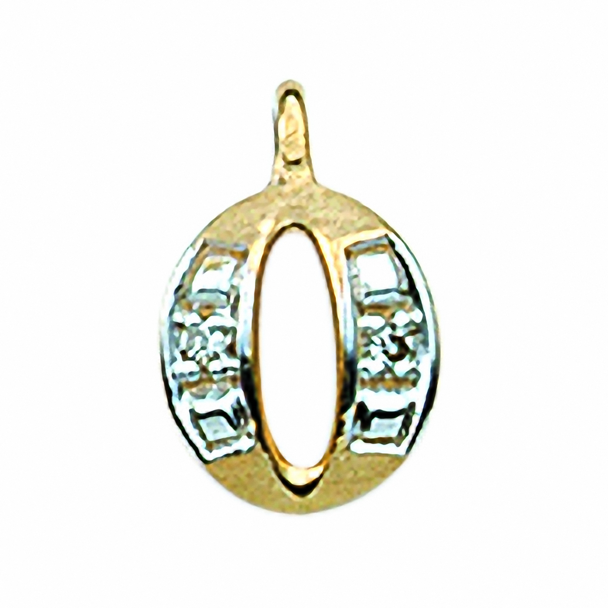 Adelia´s Namenskette 'Adelias Halskette - Namenskette mit Buchstabenanhänger O mit Diamant aus 585 Gold Halskette - Namenskette mit Buchstabenanhänger O mit Diamant aus 585 Gold'