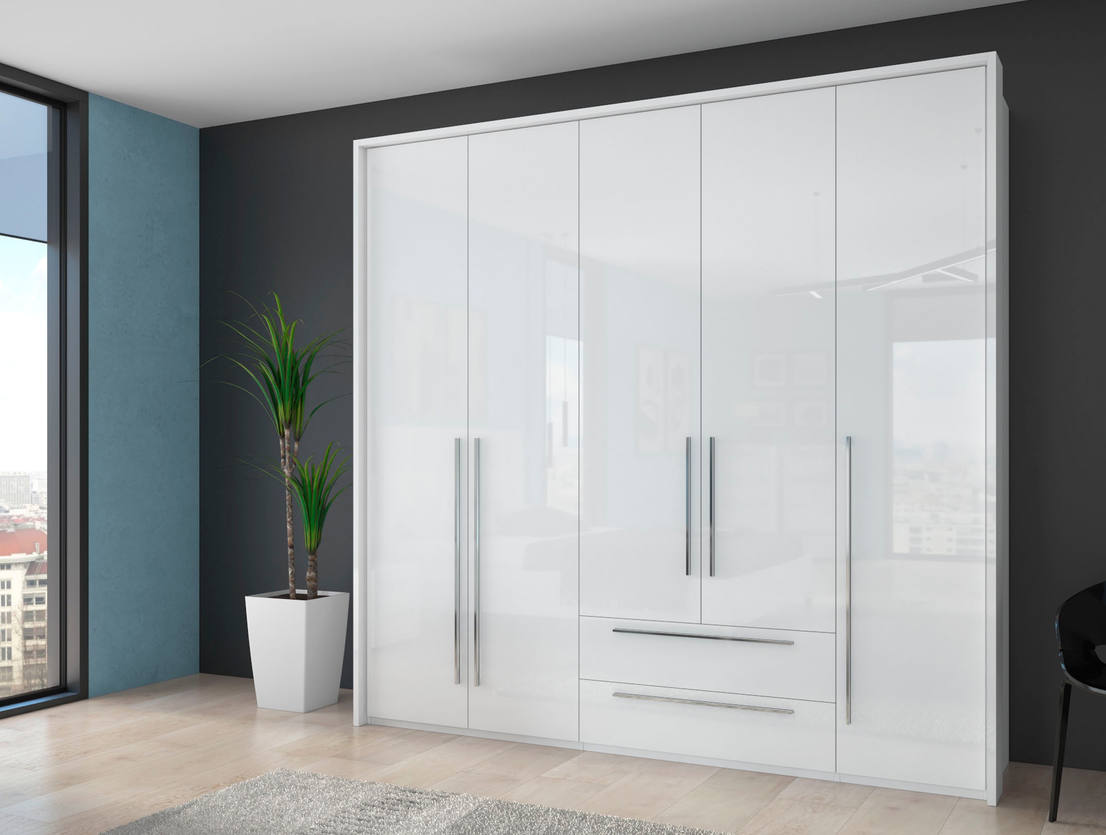 PLACES OF STYLE Drehtürenschrank »Piano, inklusive Rahmen...