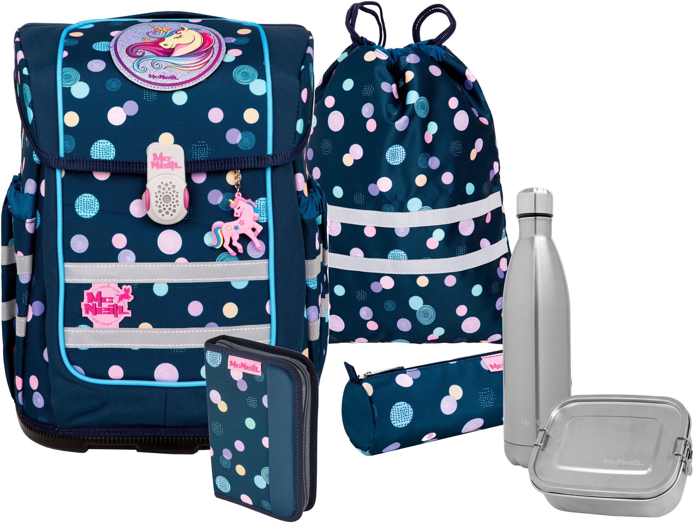 McNeill Schulranzen »Ergo Compacto, Polly« reflektierende...