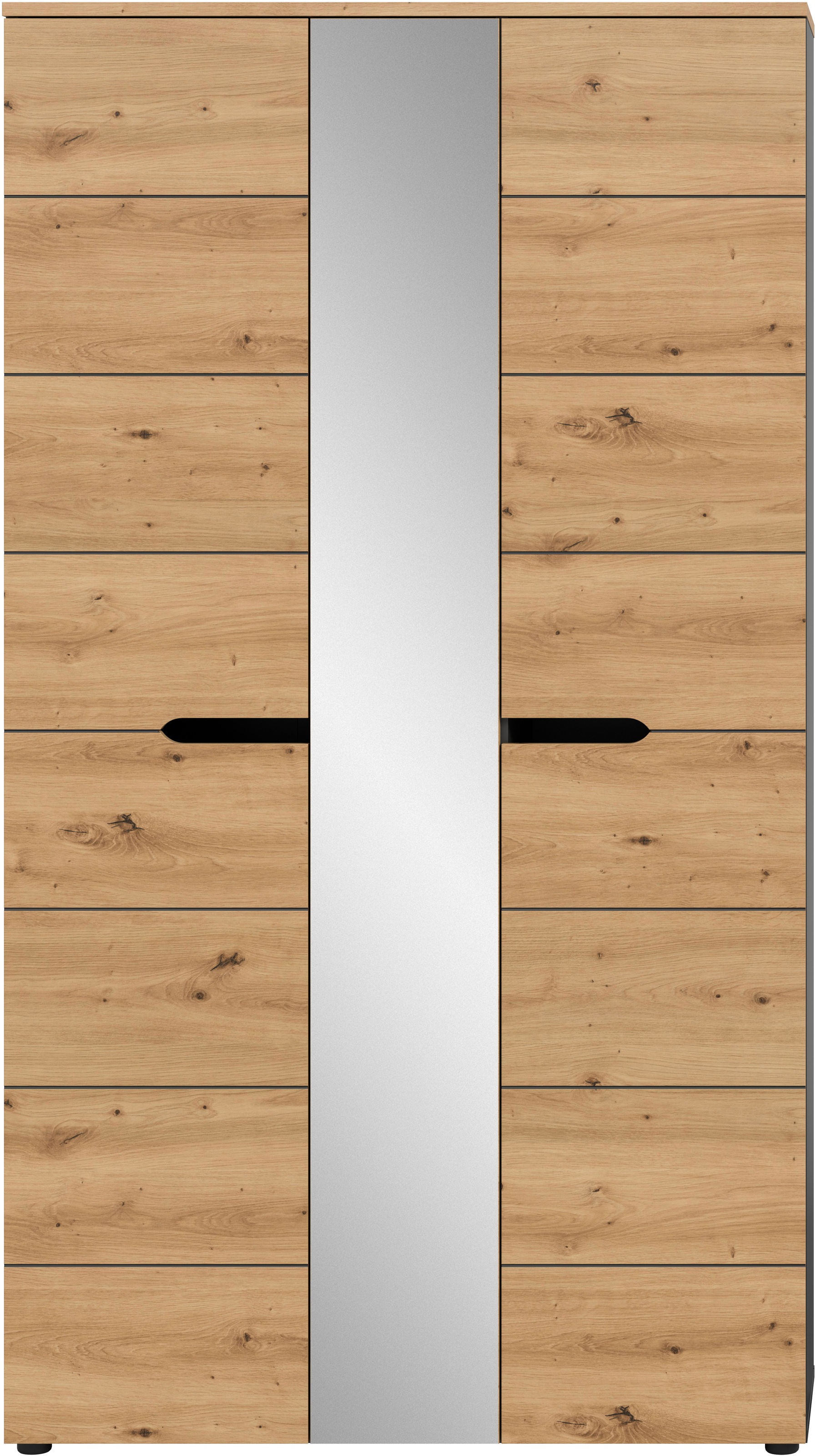 Home affaire Garderobenschrank 'REHAT, TOPSELLER, Breite 105cm, mit Spiegeltür, viel Stauraum' Platz für ca. 23 Paar Schuhe, Garderobe, Flurschrank, Dielenschrank, Kleiderschrank, Garderobenmöbel
