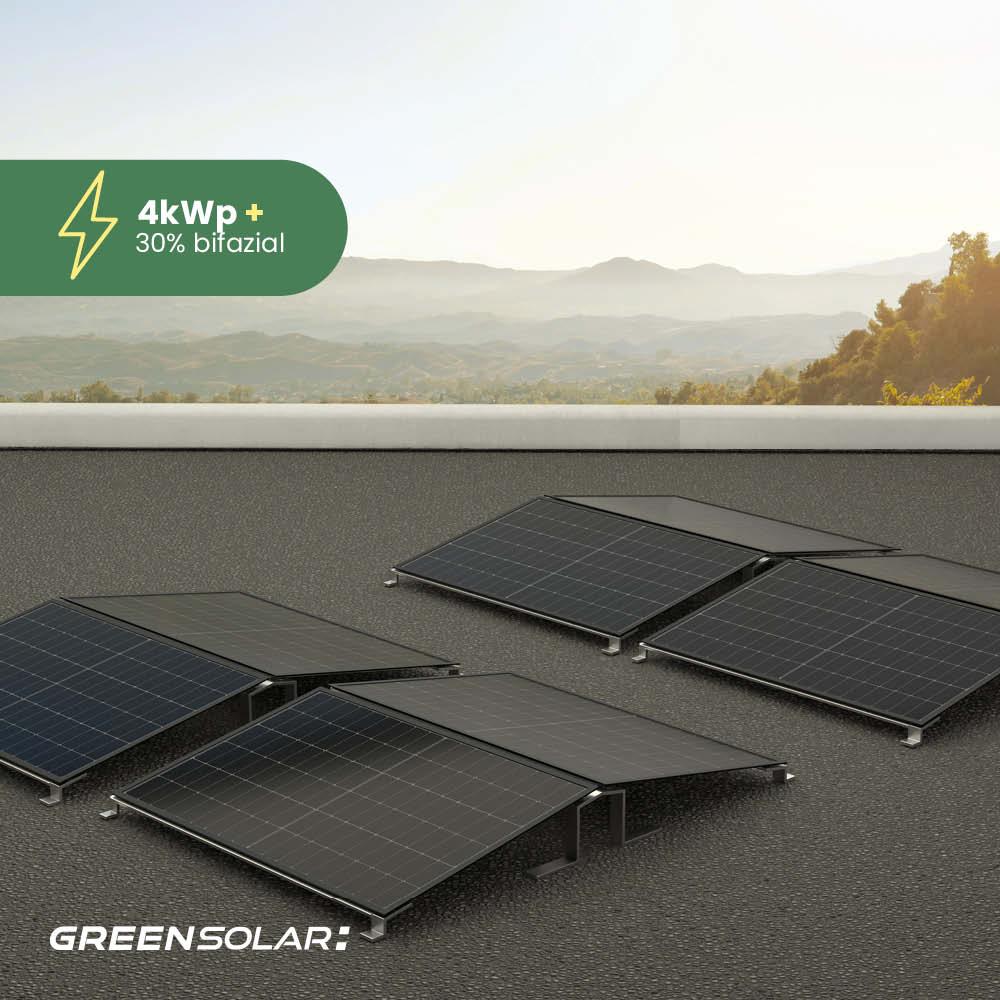 Solaranlage Flachdach 4kWp