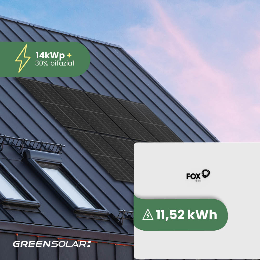 Solaranlage Universaldach 14kWp mit Speicher 11,52 kWh