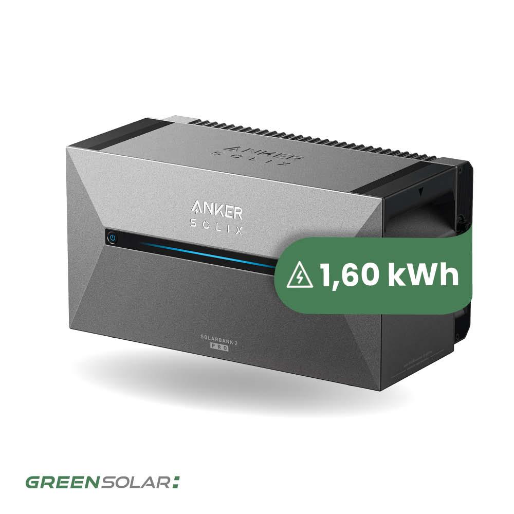 Balkonkraftwerkspeicher 1,60kWh 'Anker SOLIX Solarbank 2 E1600 Pro'