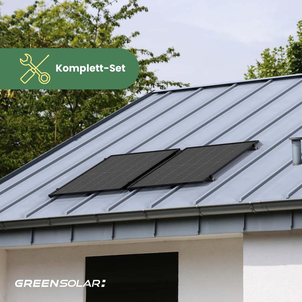 Balkonkraftwerk Universaldach M - Komplett-Set (900W)
