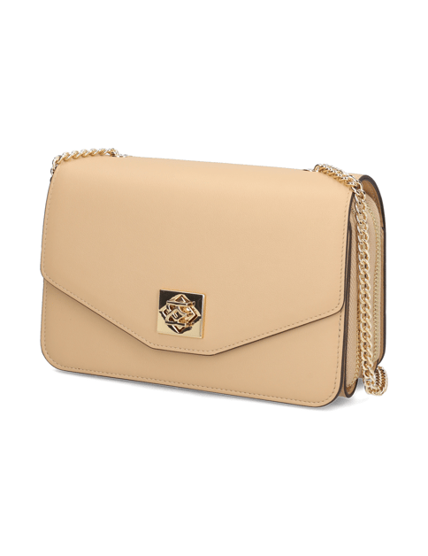 Kazar Beige Akkordeon-Posttasche mit Klappe
