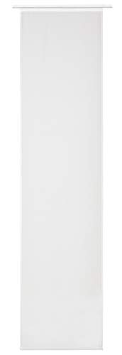 Elbersdrucke transparenter Schiebevorhang Feel Good Uni 00 weiß 245 x 60 cm Flächenvorhang für Wohnzimmer Schlafzimmer Flur 197179