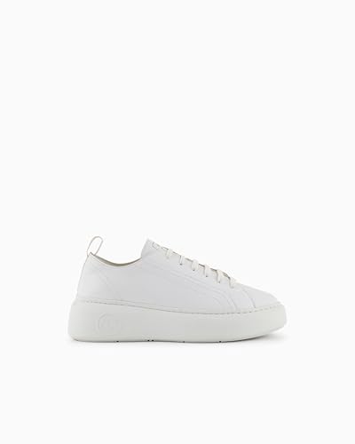 Armani Exchange Damen The Super Sneaker, Optisch weiß, 37 EU