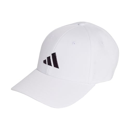 adidas Unisex Baseball Cap Cotton New Logo, White/Black, One Size