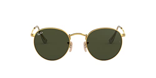 Ray-Ban Unisex Rb 3447 Sonnenbrille, Gold (Gestell: Gold Glas: Grün 001), Small (Herstellergröße: 50) EU