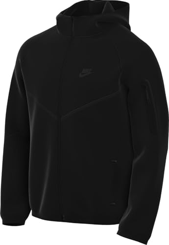 Nike Herren Tch Fleece Full Zip Wr Jacke, Black/Black, M
