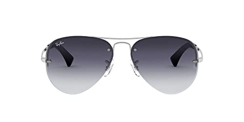 Ray Ban Unisex Sonnenbrille RB3449, Gr. Large (Herstellergröße: 59), Silber (Gestell: Silber, Gläser: Grau Verlauf 003/8G)