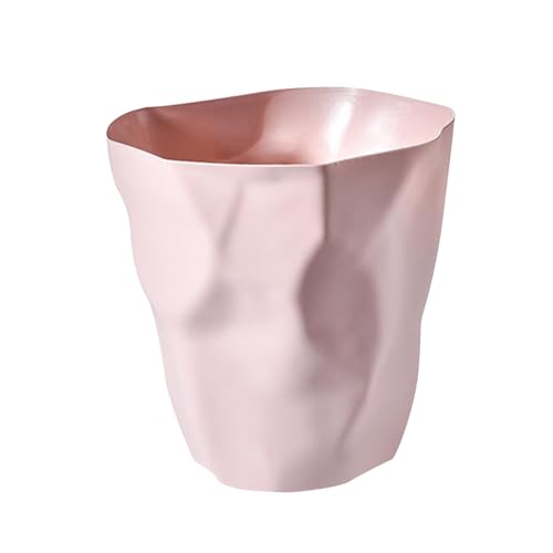 LOVIVER Papierkorb, Mülleimer ohne Deckel, nordischer Müllbehälter, Mülltonne für Wäsche, Wohnzimmer, Badezimmer, unter dem Schreibtisch zu Hause, ROSA