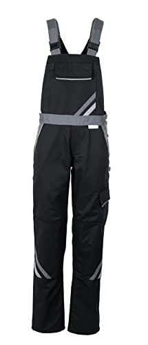 Planam 2719040 Highline Damen-Latzhose, Schwarz/Schiefer/Zink, Größe 40