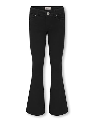 ONLY Mädchen Kogroyal Life Reg Flared Pim600 Noos Bootcut Jeans, Black Denim, 128 EU