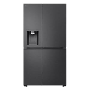 LG GSJE81EPBD Side-by-Side Kühlschrank mit Eis-, Crushed Ice- & Wasserspender, 628 L, interner Wassertank, UVnano, DoorCooling+, LINEARCooling, Wi-Fi, Metallic Black [Energieklasse D]