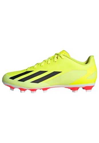 adidas Unisex X Crazyfast Club Flexible Ground Boots, Solar Yellow/Core Black/Cloud White, 46 EU