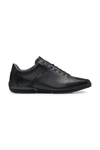 BOSS Men Saturn_Lowp_lux4 A_N Sneaker Black 44 EU