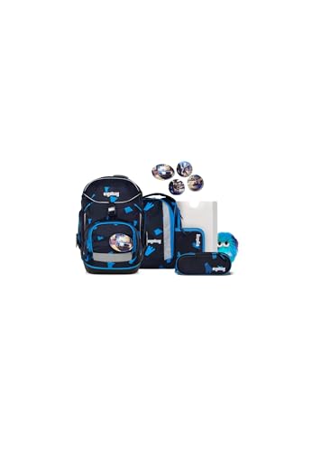ergobag Pack Set Bundle ergonomischer Schulrucksack flexibel 7-teilig Set 1. Klasse Grundschule für Mädchen und Jungen