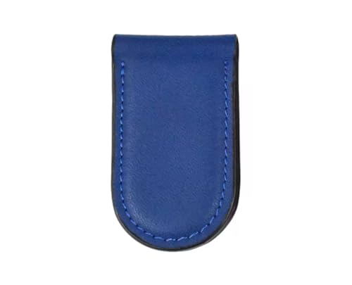 ONE SHOP di Bracalente Piero Herren Geldklammer Geldbörse Kunstleder Geld Geldklammer Damen Magnet Geldscheinklammer Geldbörse Zubehör Geldbörse Oval, blau, 6 cm, Klassisch