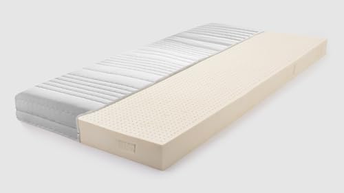 Ravensberger Matratzen Kinder- und Jugendmatratze Natura Latexmatratze für Kinder RG75 | Härtegrad H1/2 | 100% Naturlatex | Für Allergiker |für Babys geeignet (Baumwoll-Bezug, 90 x 200 cm)