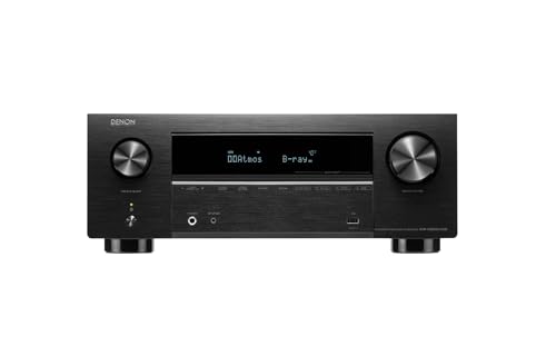 Denon AVR-X2800HDAB 7.2-Kanal AV-Receiver, HiFi Verstärker mit Dolby Atmos, DTS:X, 6 HDMI Eingängen und 2 Ausgängen, 8K HDMI, Bluetooth, DAB, WLAN, AirPlay 2, HEOS Mulitroom, Alexa kompatibel, schwarz