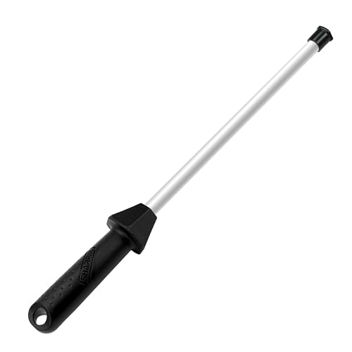 SHARPAL 118H Professioneller Keramik-Schärfstab Küchenmesser-Schärfstab mit bruchsicherer Kappe Eingebaute Winkelführung