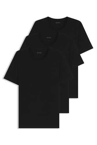 BOSS Hugo Herren T-Shirt Rn 3p Co T-Shirt, New - Black1, L