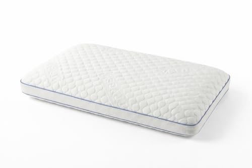 VELANIQUE Collagen, ergonomisches Visco Nackenstützkissen – Memory Foam Kopfkissen mit Kollagenbezug, atmungsaktiv & hautfreundlich, integrierte Luftkanäle, Perfekter Schlafkomfort, 68×39×11 cm